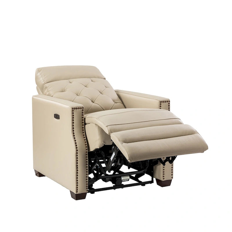 Alina 31.50 Wide Genuine Leather Power Recliner with USB Port