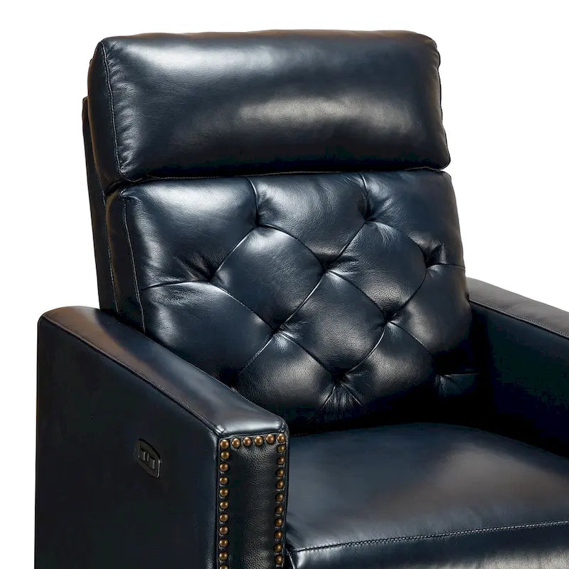 Alina 31.50 Wide Genuine Leather Power Recliner with USB Port
