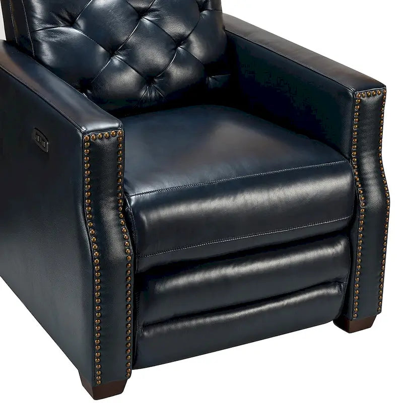 Alina 31.50 Wide Genuine Leather Power Recliner with USB Port