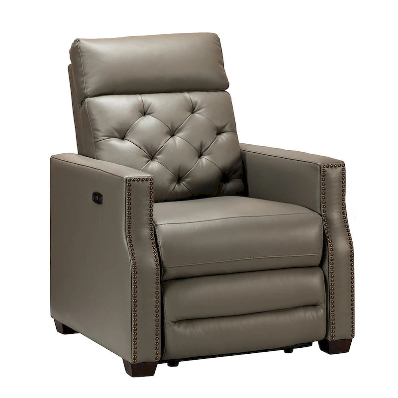 Alina 31.50 Wide Genuine Leather Power Recliner with USB Port