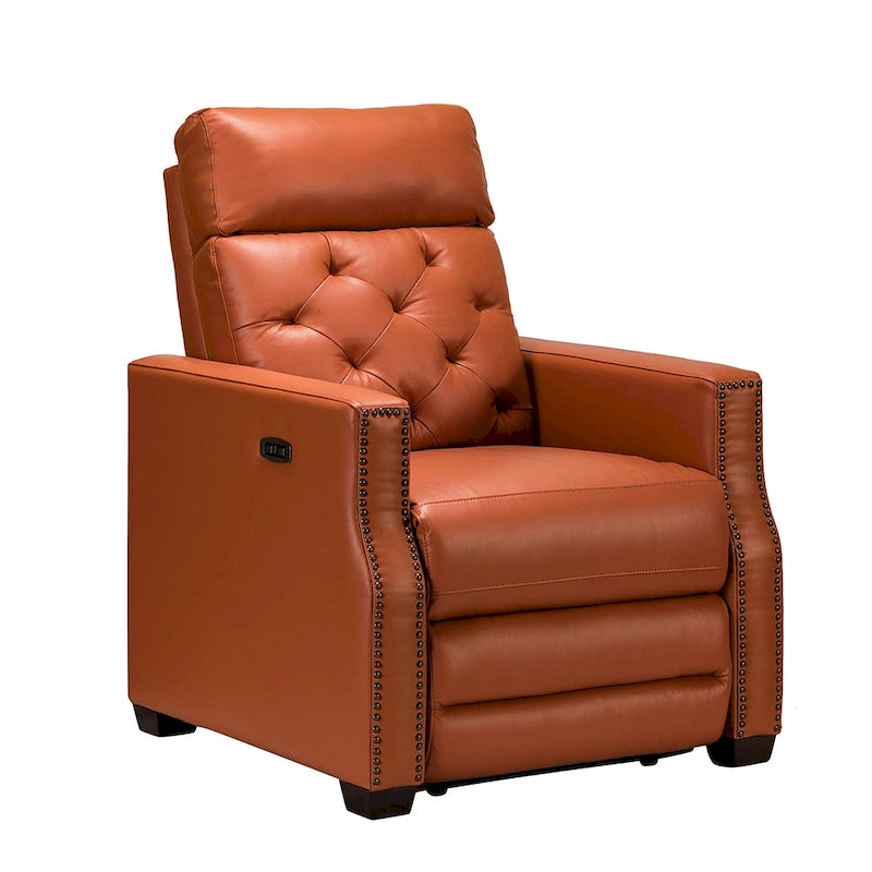 Alina 31.50 Wide Genuine Leather Power Recliner with USB Port