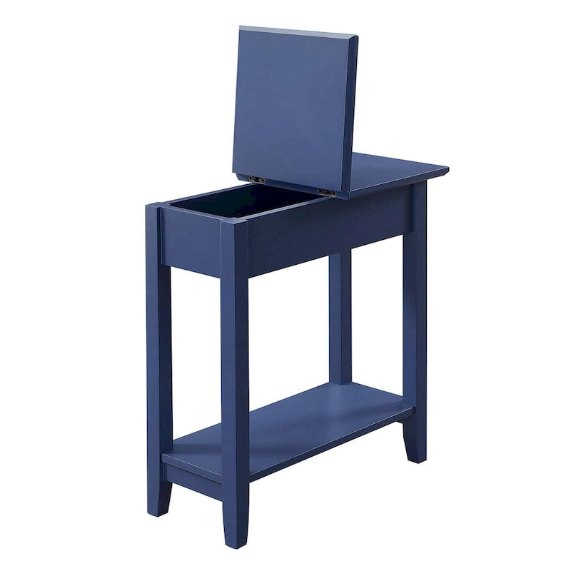 Convenience Concepts American Heritage Flip Top End Table with Shelf