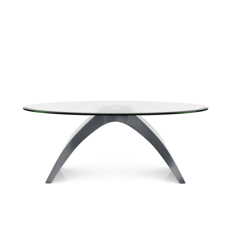 Crescendo Modern 47-inch Glass Top Oval Coffee Table by Furniture of America