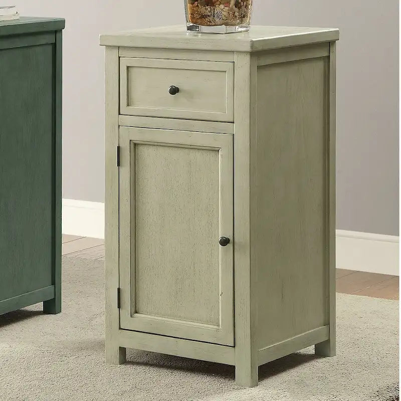 Kae Vintage 18-inch Solid Wood 1-Drawer Side Table by Furniture of America