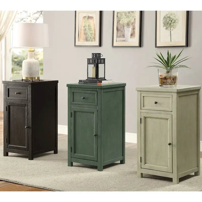 Kae Vintage 18-inch Solid Wood 1-Drawer Side Table by Furniture of America