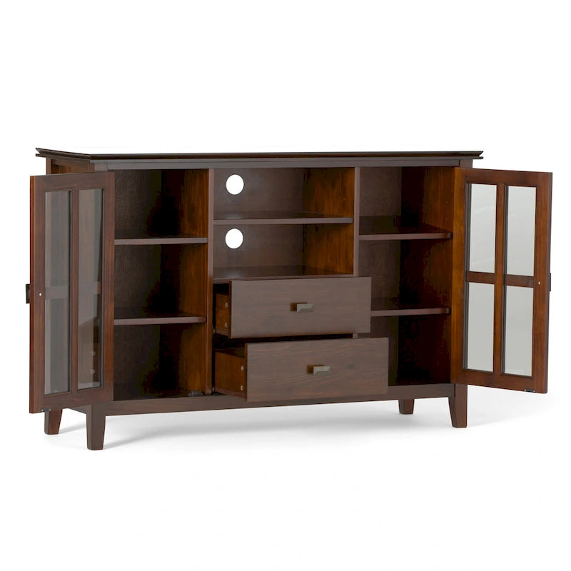 WYNDENHALL Stratford 53-inch Solid Wood TV Media Stand - 53 inch wide