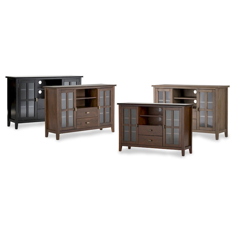 WYNDENHALL Stratford 53-inch Solid Wood TV Media Stand - 53 inch wide