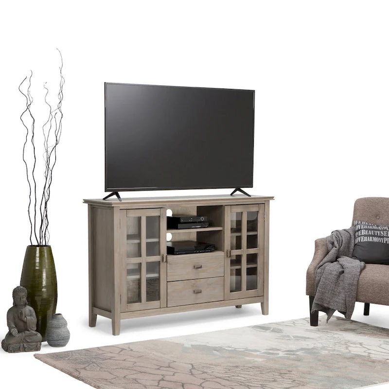 WYNDENHALL Stratford 53-inch Solid Wood TV Media Stand - 53 inch wide