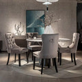 Modern Velvet Upholstered Dining Chair with Wood Legs,Set of 2