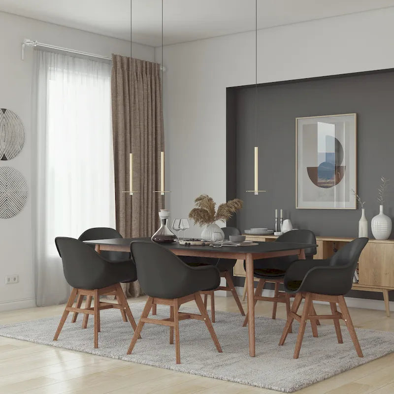 Midtown Concept Eucalyptus Ambar 9 Piece Dining set - With Cushions