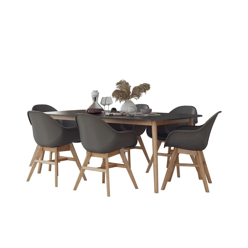 Midtown Concept Eucalyptus Ambar 9 Piece Dining set - With Cushions