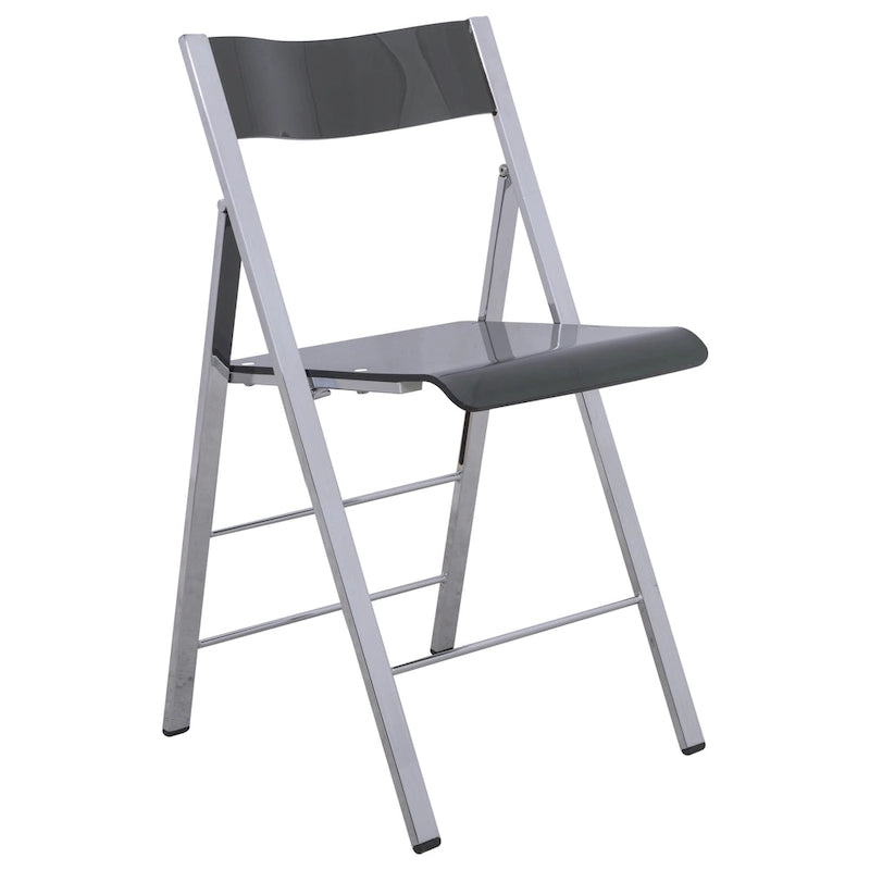 Menno Modern Acrylic Foldable Dining Chair with Sturdy Chrome Frame for Indoor Outdoor Events Party Office Kitchen