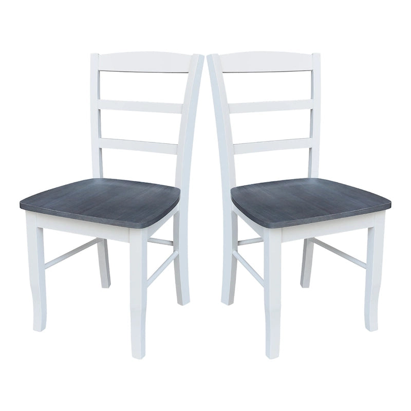 International Concepts Solid Wood Madrid Ladderback Chairs, Set of 2 - N/A