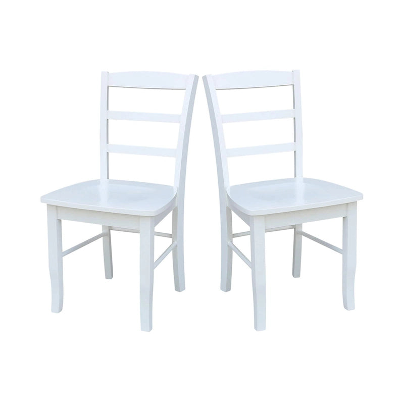 International Concepts Solid Wood Madrid Ladderback Chairs, Set of 2 - N/A