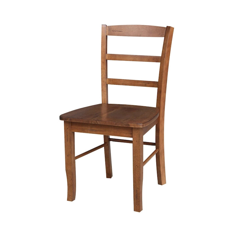 International Concepts Solid Wood Madrid Ladderback Chairs, Set of 2 - N/A