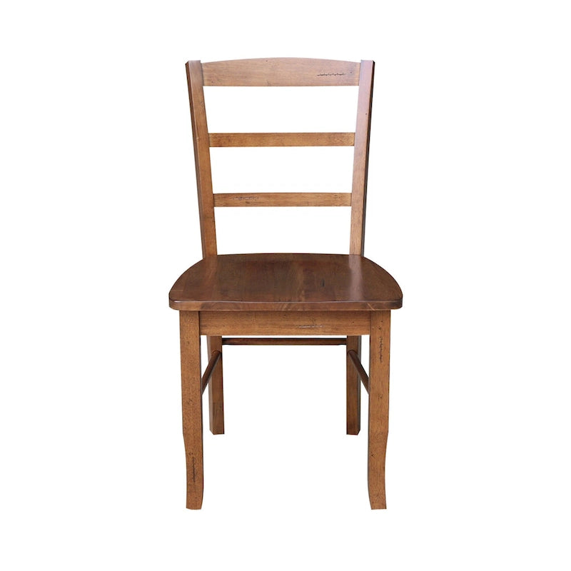 International Concepts Solid Wood Madrid Ladderback Chairs, Set of 2 - N/A