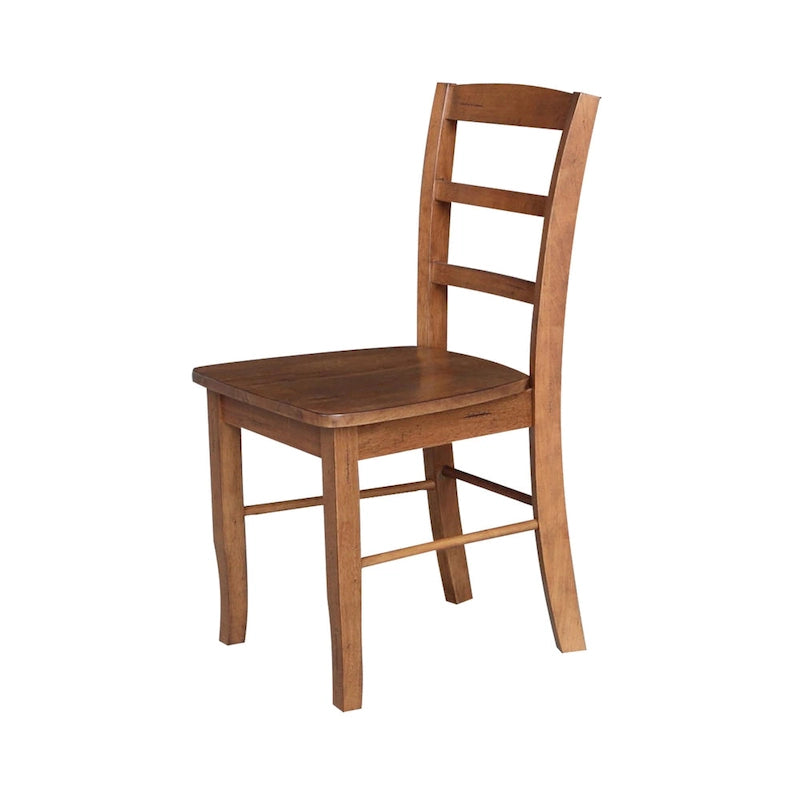 International Concepts Solid Wood Madrid Ladderback Chairs, Set of 2 - N/A