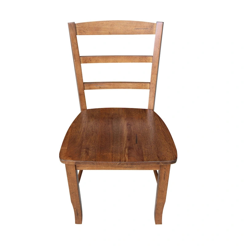 International Concepts Solid Wood Madrid Ladderback Chairs, Set of 2 - N/A