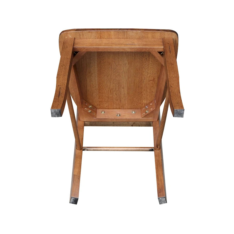 International Concepts Solid Wood Madrid Ladderback Chairs, Set of 2 - N/A