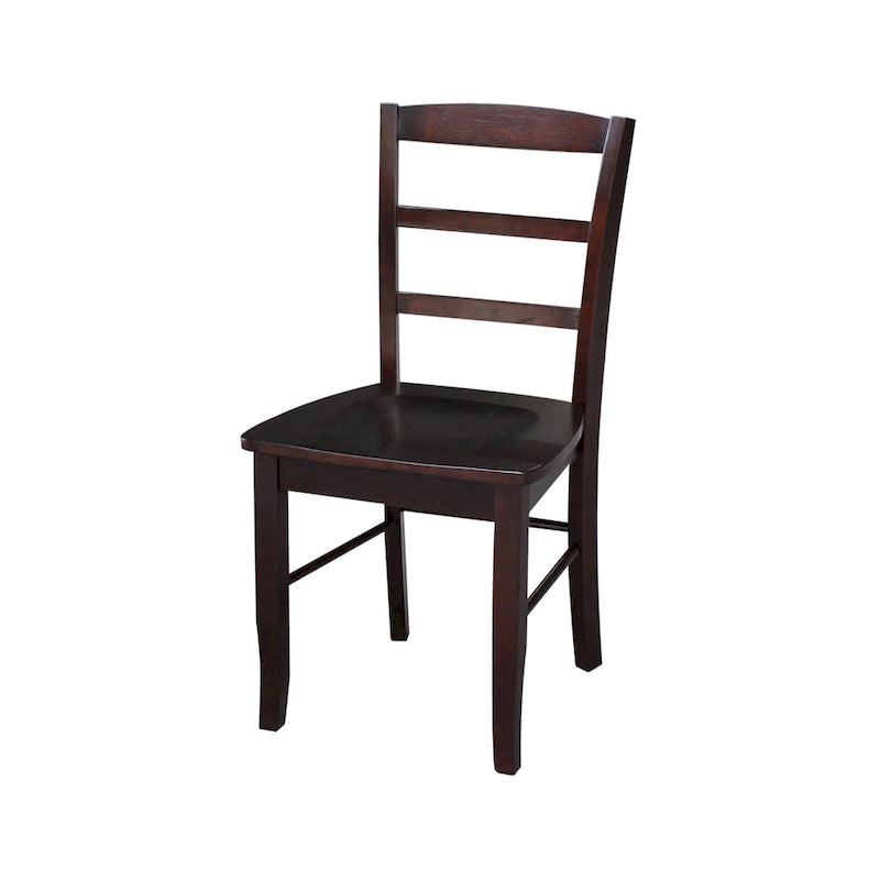International Concepts Solid Wood Madrid Ladderback Chairs, Set of 2 - N/A