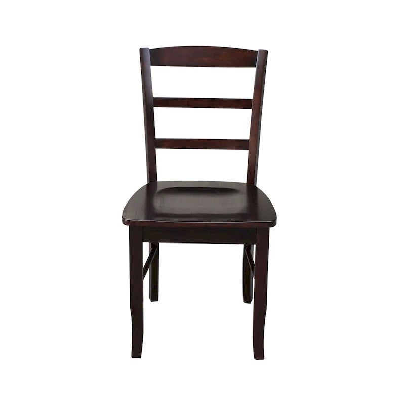 International Concepts Solid Wood Madrid Ladderback Chairs, Set of 2 - N/A