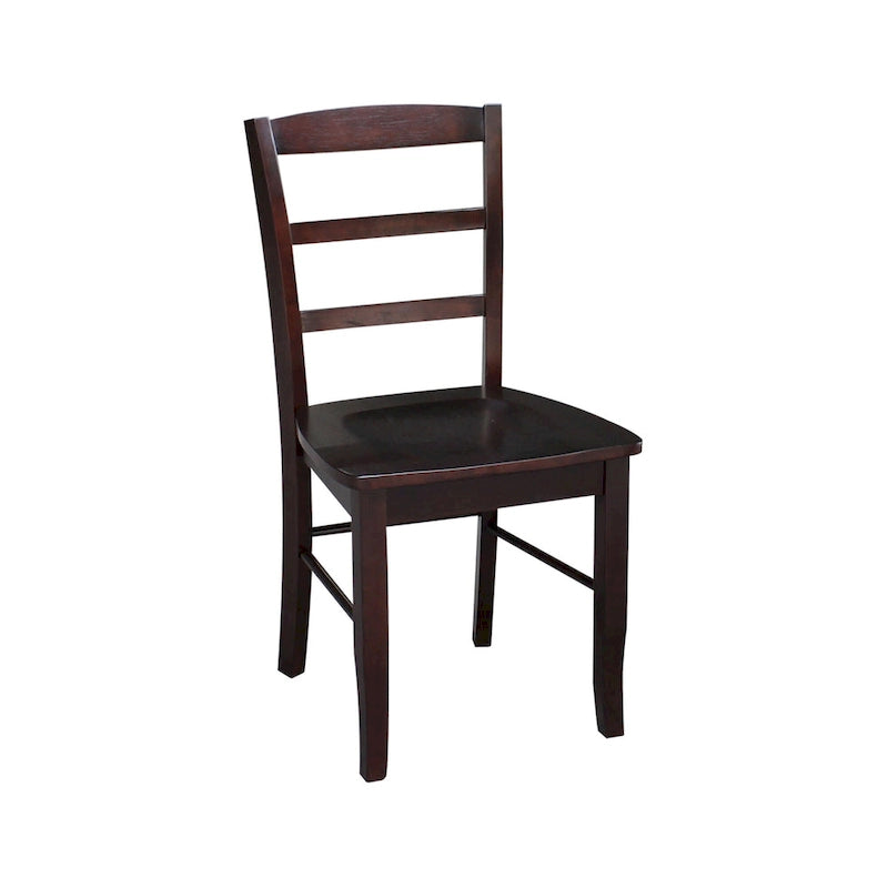 International Concepts Solid Wood Madrid Ladderback Chairs, Set of 2 - N/A