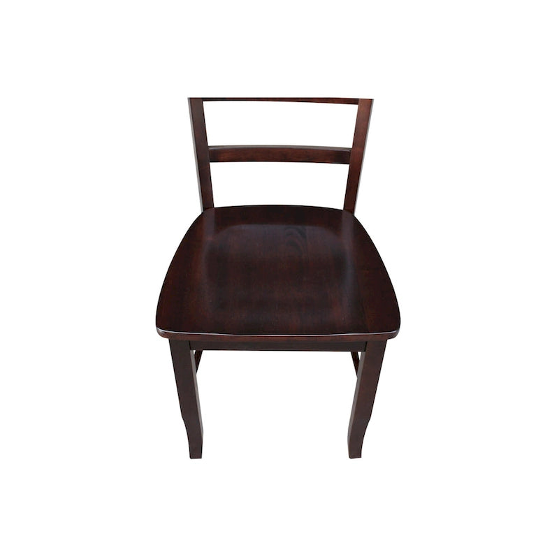 International Concepts Solid Wood Madrid Ladderback Chairs, Set of 2 - N/A