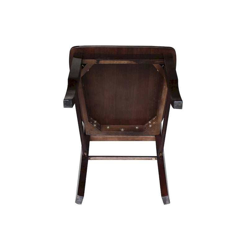 International Concepts Solid Wood Madrid Ladderback Chairs, Set of 2 - N/A