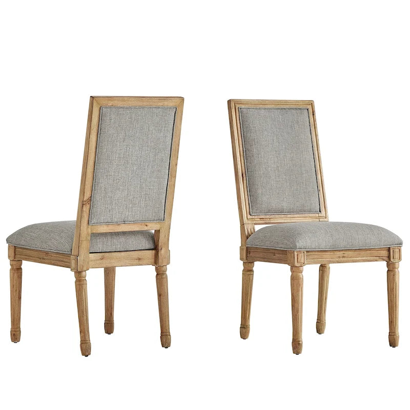 Deana Rectangular Linen Dining Chairs (Set of 2) by iNSPIRE Q Artisan
