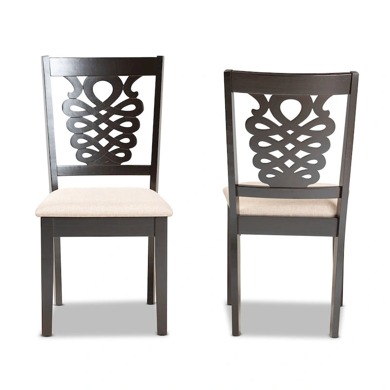 Gervais Modern and Contemporary Transitional 2-PC Dining Chair Set