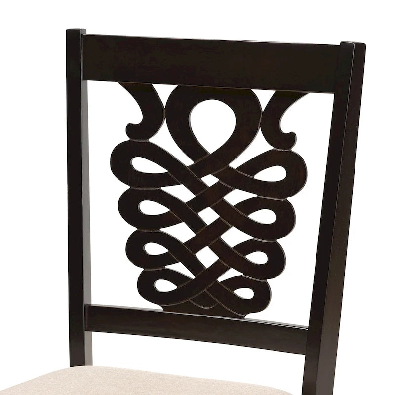 Gervais Modern and Contemporary Transitional 2-PC Dining Chair Set