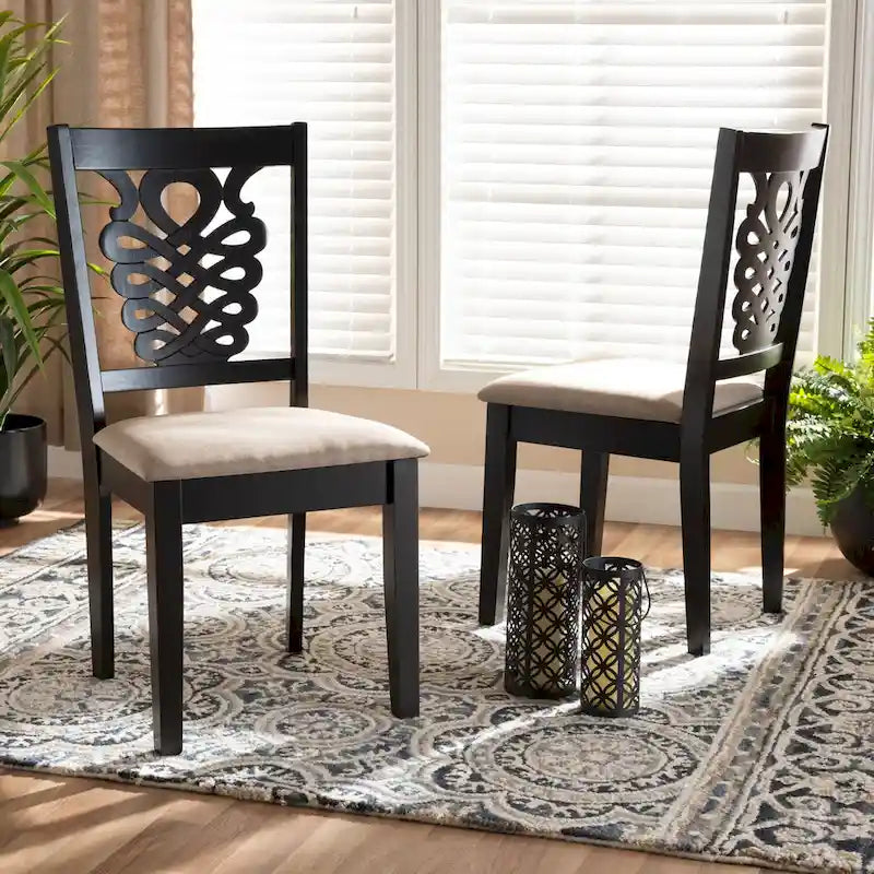 Gervais Modern and Contemporary Transitional 2-PC Dining Chair Set