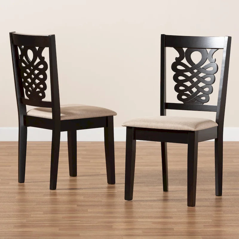 Gervais Modern and Contemporary Transitional 2-PC Dining Chair Set