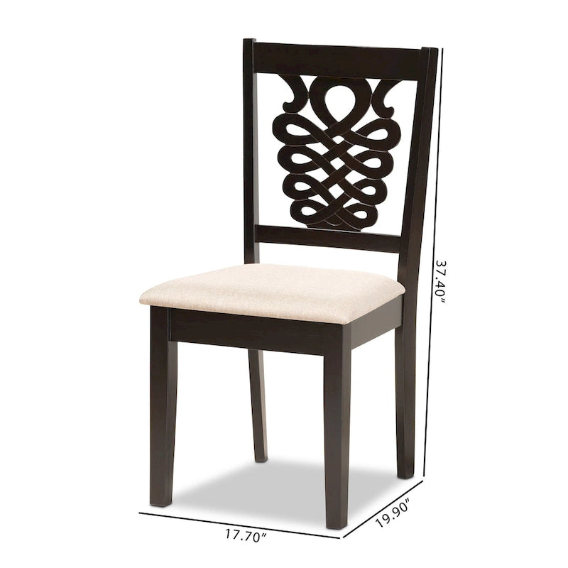 Gervais Modern and Contemporary Transitional 2-PC Dining Chair Set