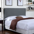 U.S. Pride Furniture Lana Fabric-upholstered Panel Headboard with Nailhead Trim