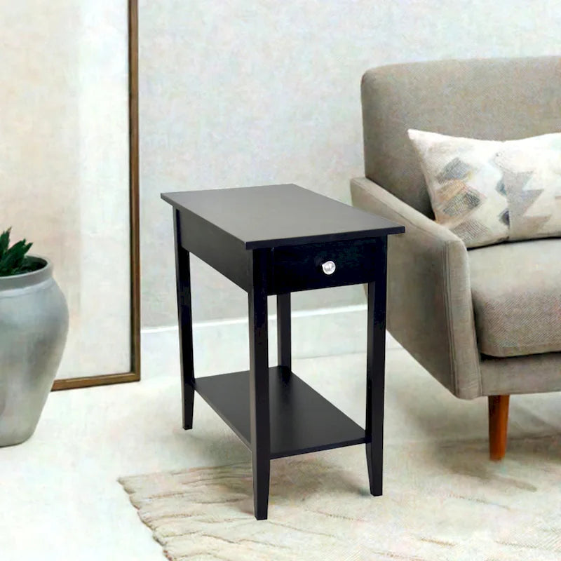 Porch & Den Holly Hill Solid Acacia Recliner End Table