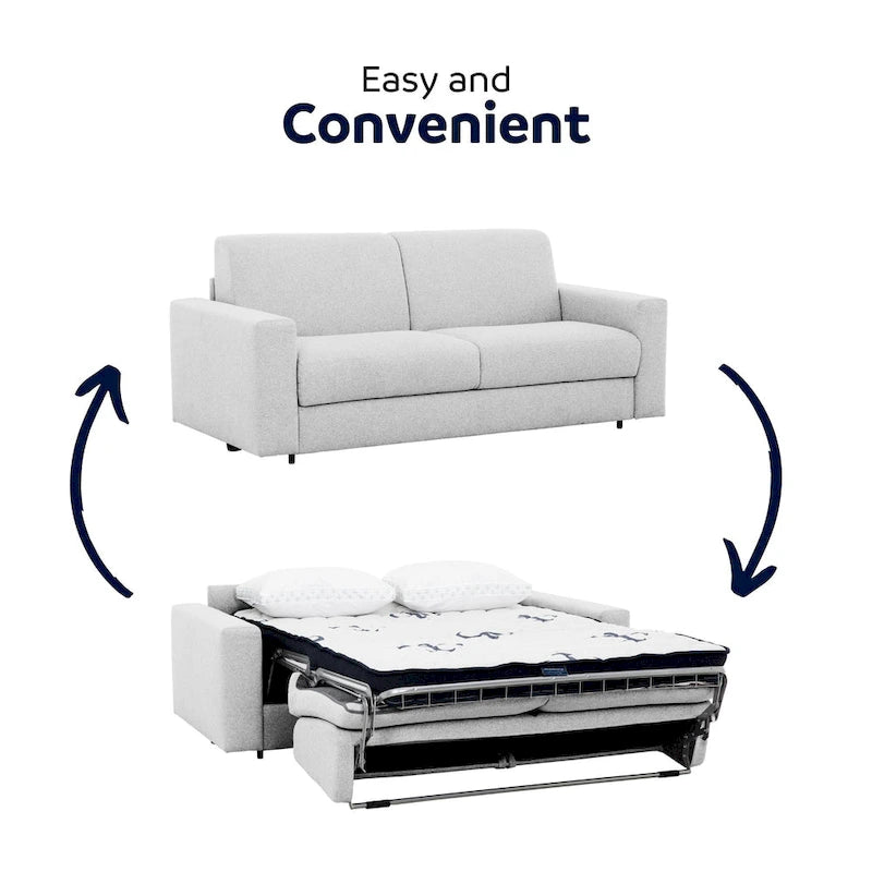 Stearns & Foster Giotto 78 in. Full Sleeper Sofa with Memory Foam Mattress