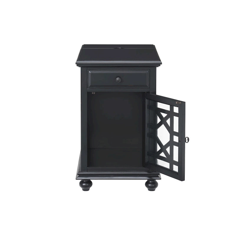 Elegant Chairside Table with Power by Martin Svensson Home