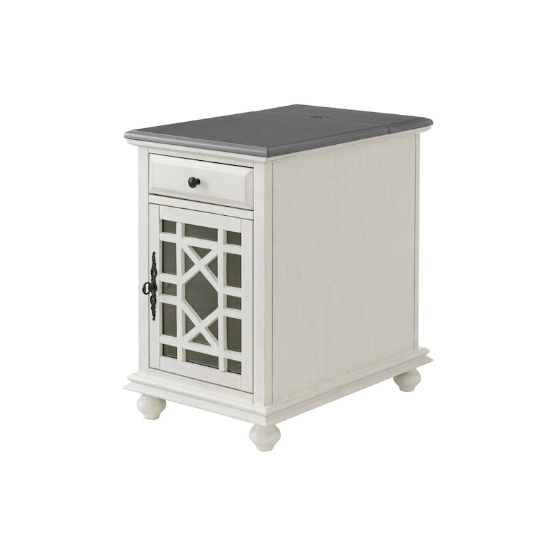 Elegant Chairside Table with Power by Martin Svensson Home