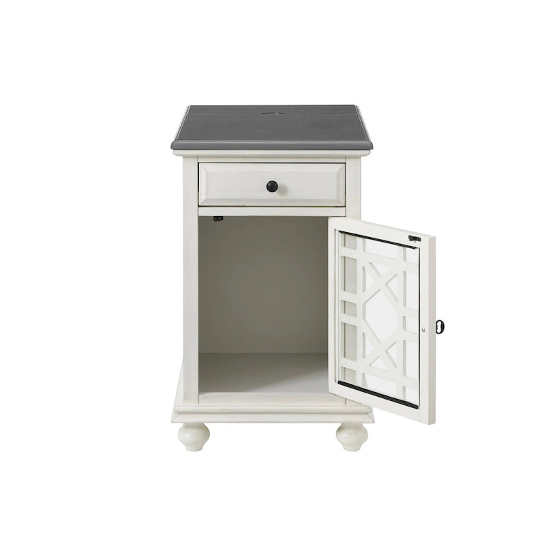 Elegant Chairside Table with Power by Martin Svensson Home