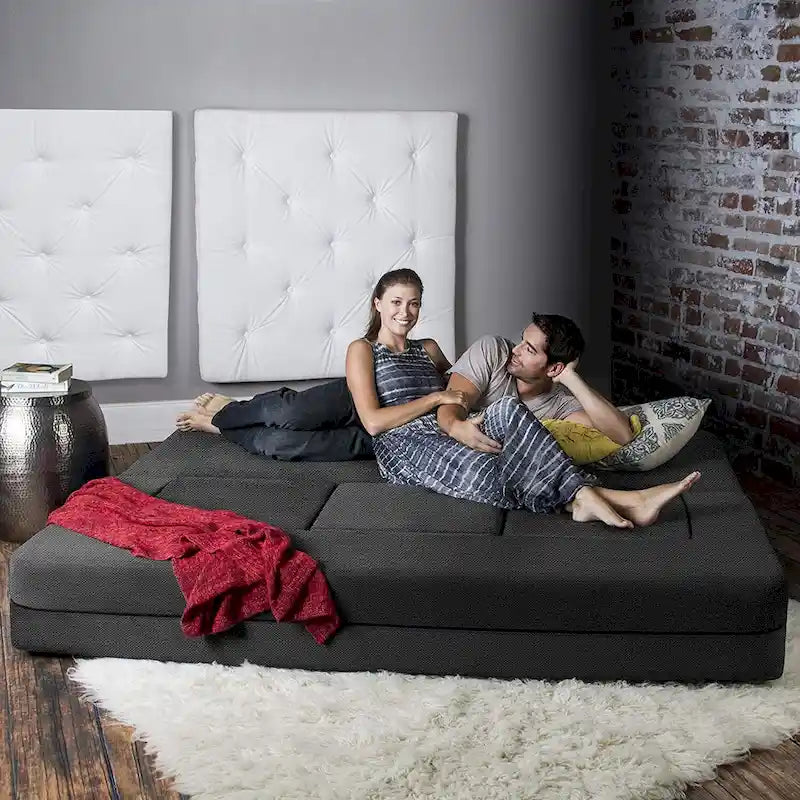 Porch & Den California King Convertible Sleeper Sofa and Ottomans