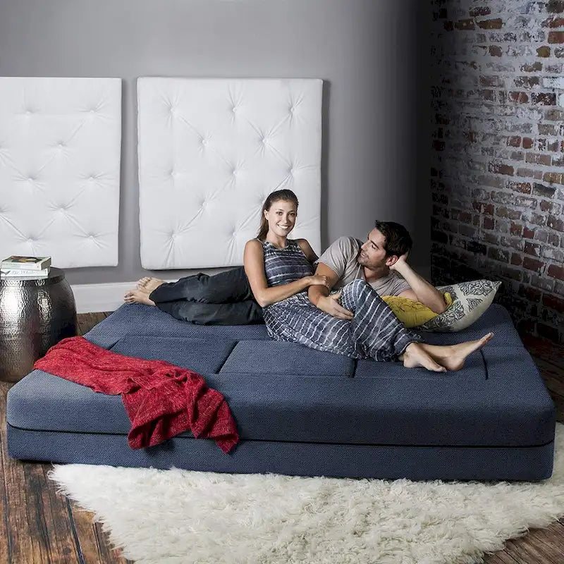 Porch & Den California King Convertible Sleeper Sofa and Ottomans