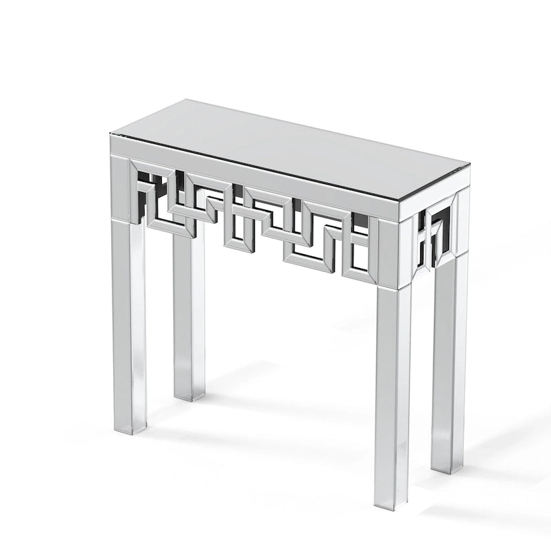 Modern Grecian Venetian Mirrored Console Table