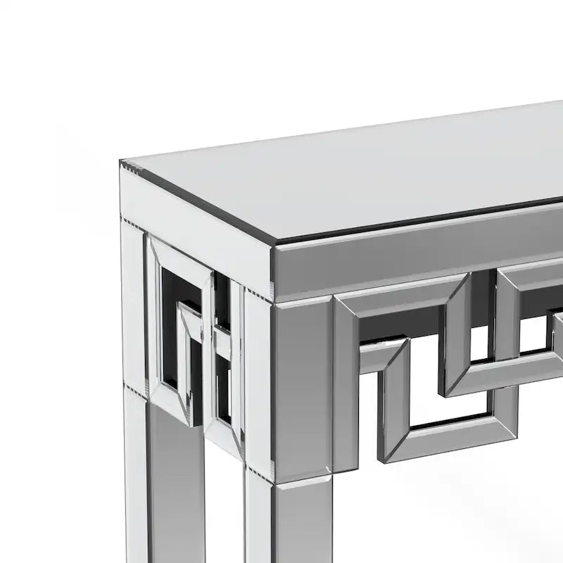 Modern Grecian Venetian Mirrored Console Table