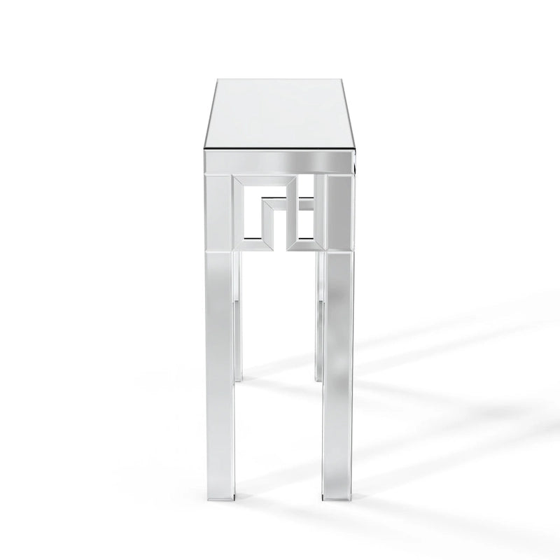 Modern Grecian Venetian Mirrored Console Table