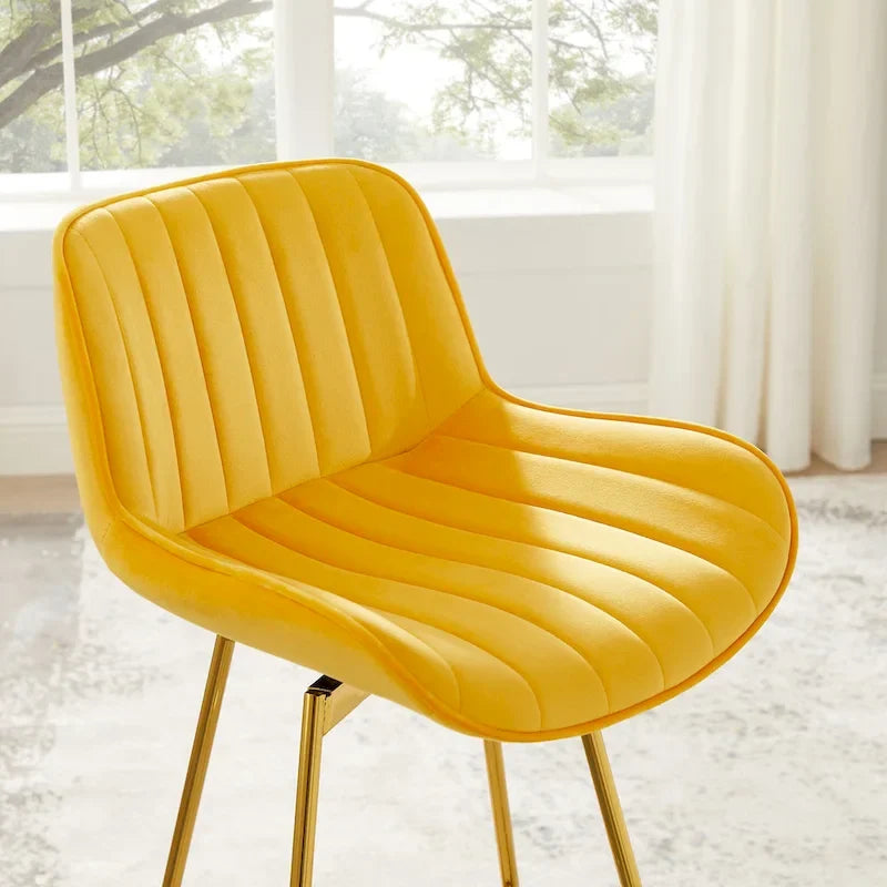 Art Leon Modern Swivel Velvet Barstool (Set of 2)