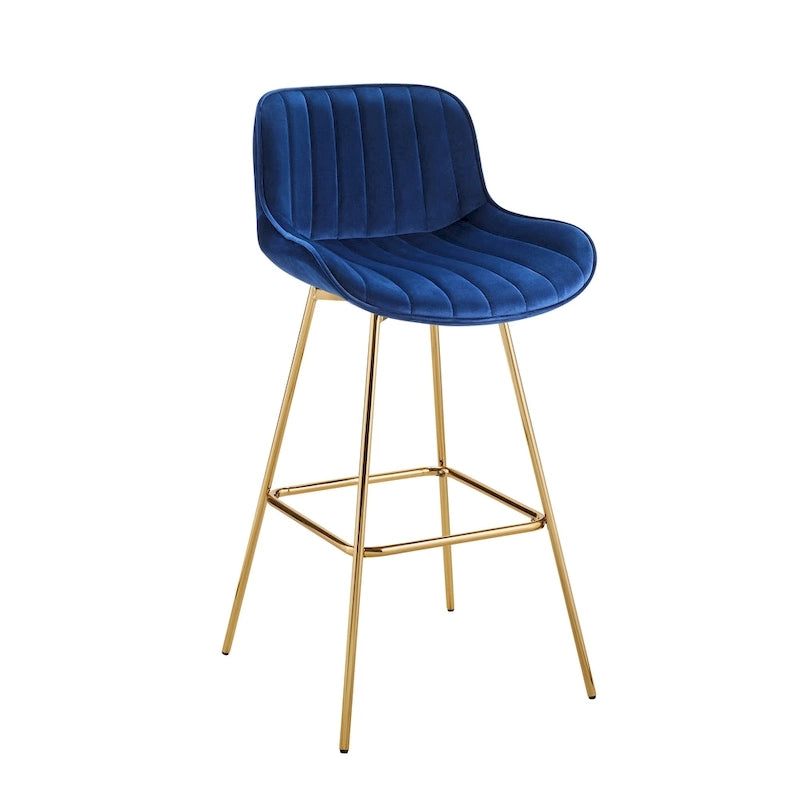Art Leon Modern Swivel Velvet Barstool (Set of 2)