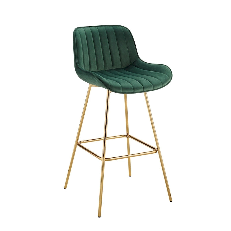 Art Leon Modern Swivel Velvet Barstool (Set of 2)