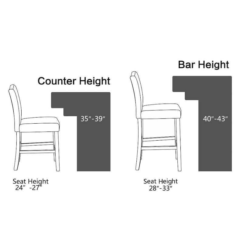 25 Inches Fabric Counter Height Bar Stools Button Tufted Upholstered Island Chairs Set of 2