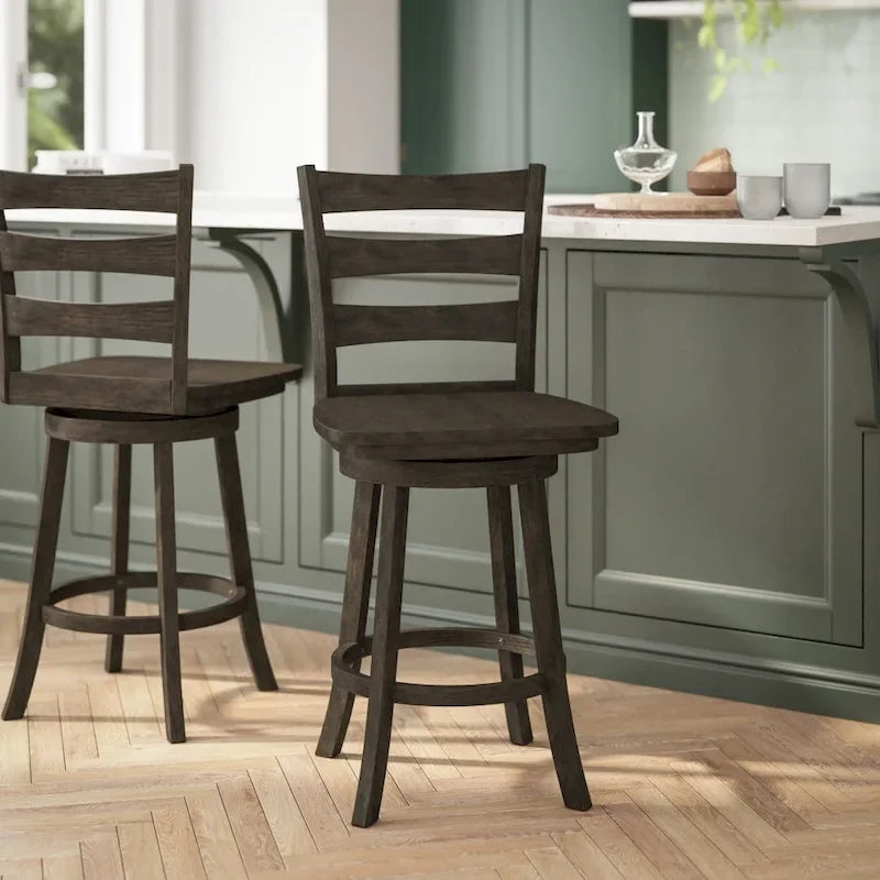 Commercial Wooden Swivel Counter Height Stool